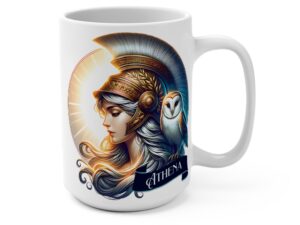 Athena IIII Mug 15oz Greek Goddess Athena Ceramic Mug