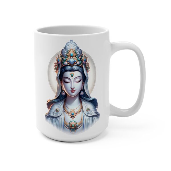 Quan Yin Mug 15oz Buddhist Goddess Quan Yin Ceramic