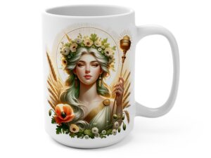 Demeter Mug 15oz Greek Goddess Demeter Ceramic Mug