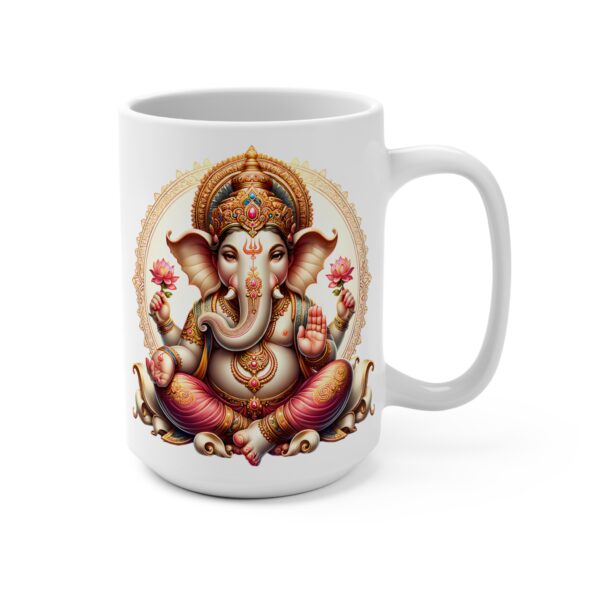 Pink Ganesh Mug 15oz Hindu Pink Ganesh Ceramic Mug